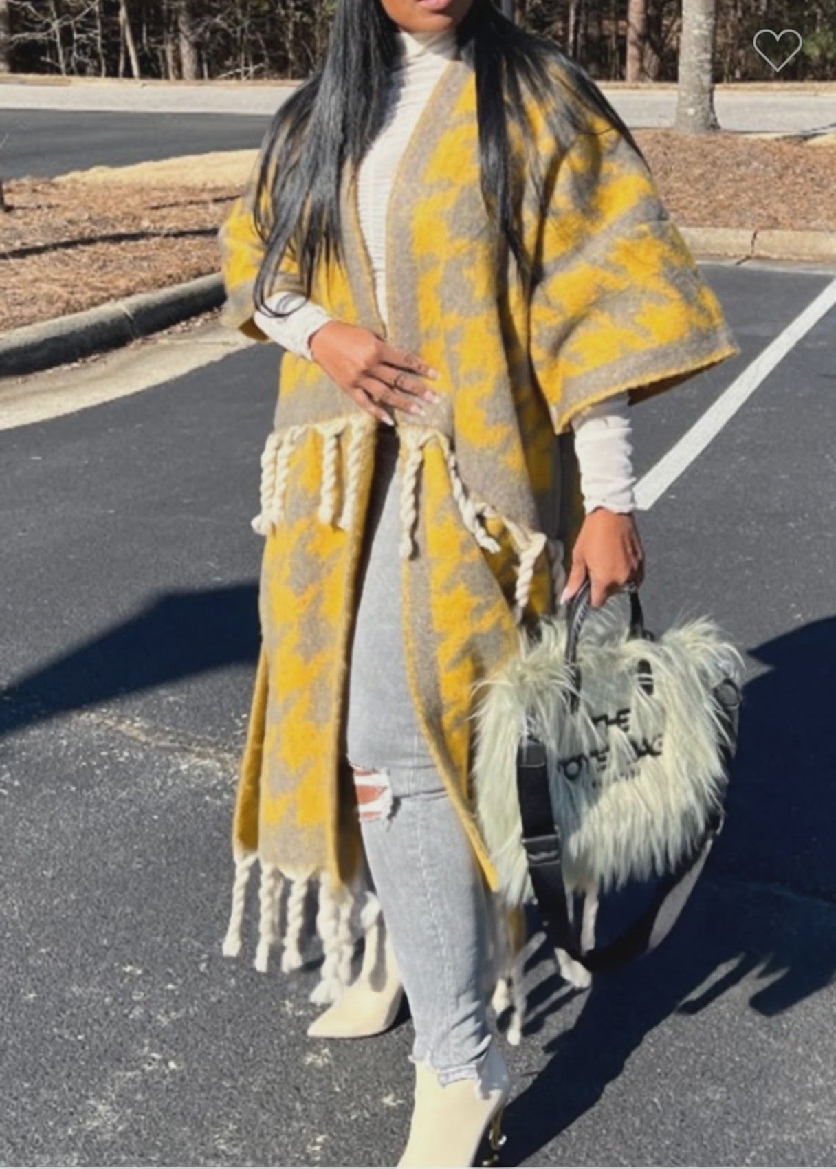 Lemon Drop in The Winter Cardigan
