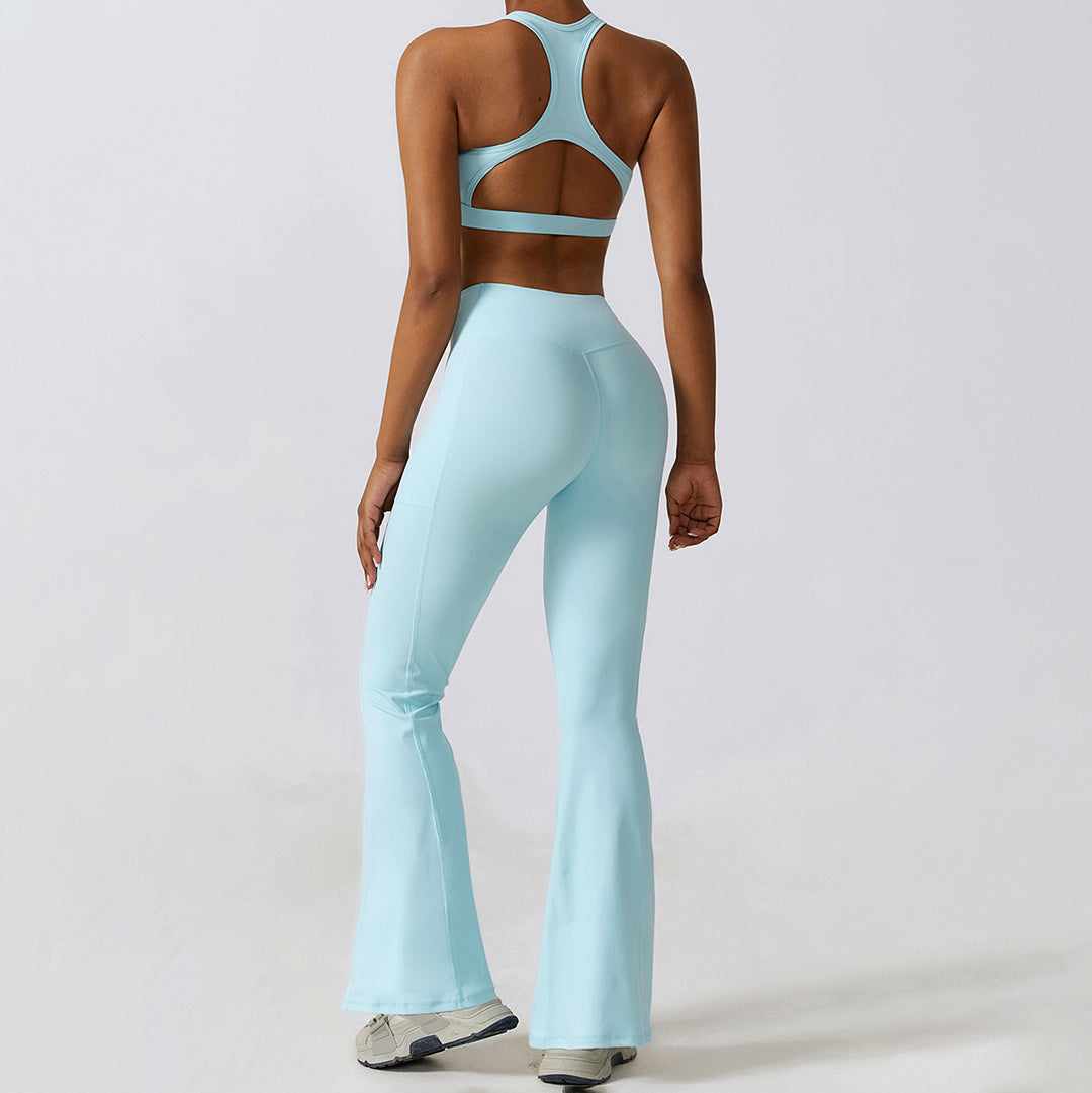 Beauty Back Pocket Yoga flared Leg pants