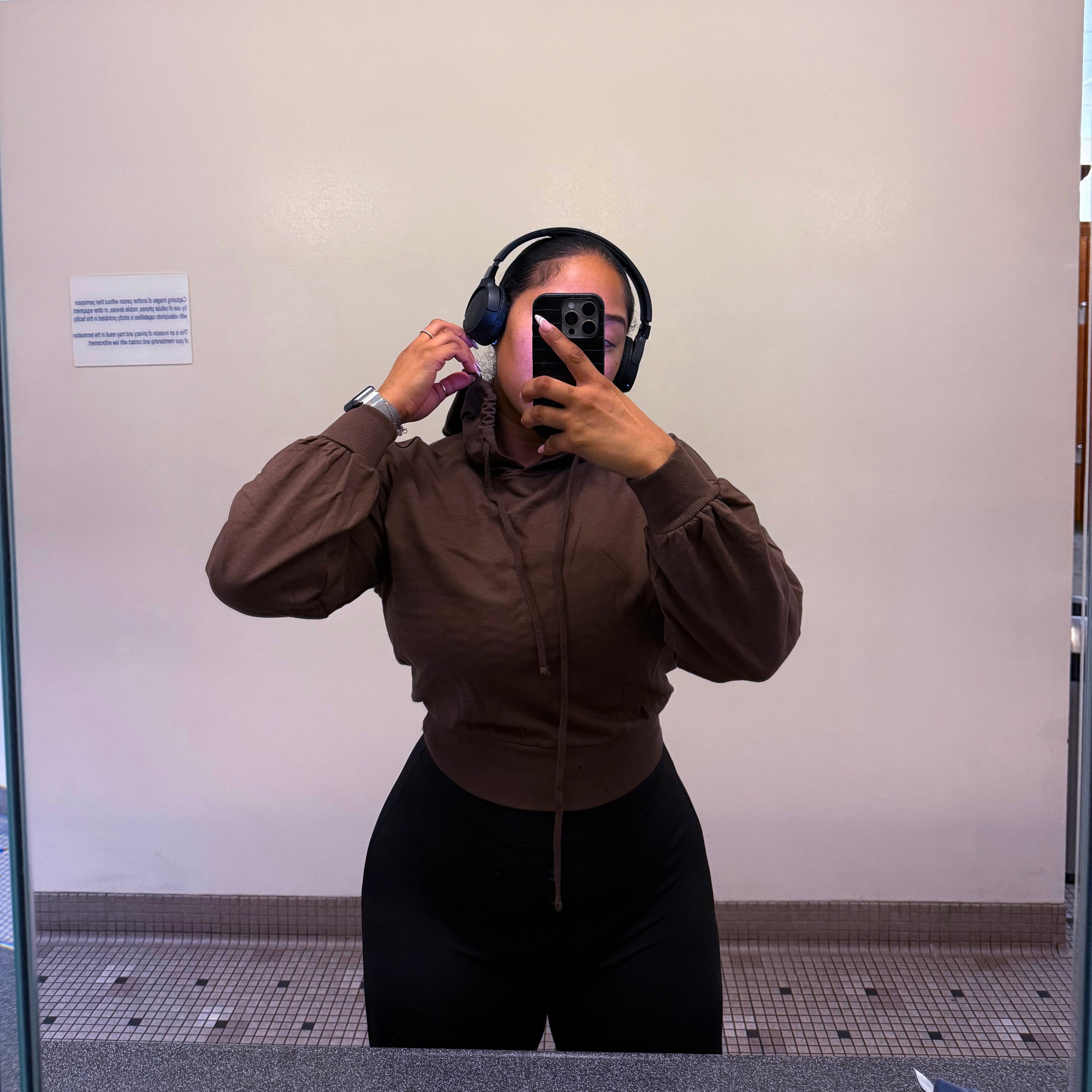 Balloon Sleeved Crop Hoodie