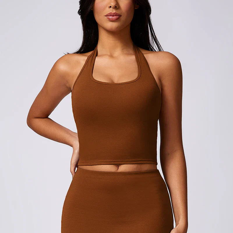 Halterneck running fitness yoga sports bras