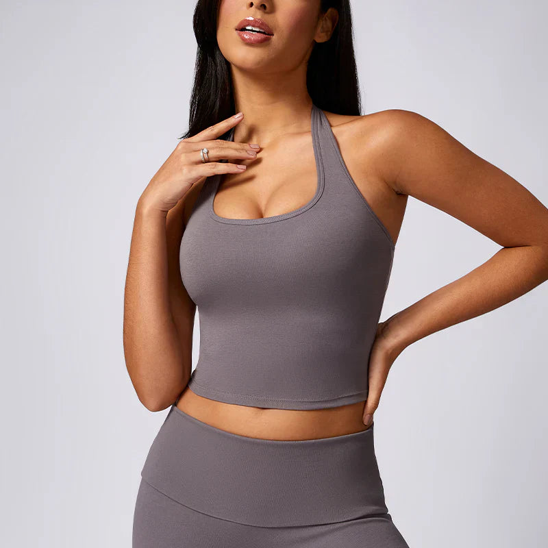 Halterneck running fitness yoga sports bras