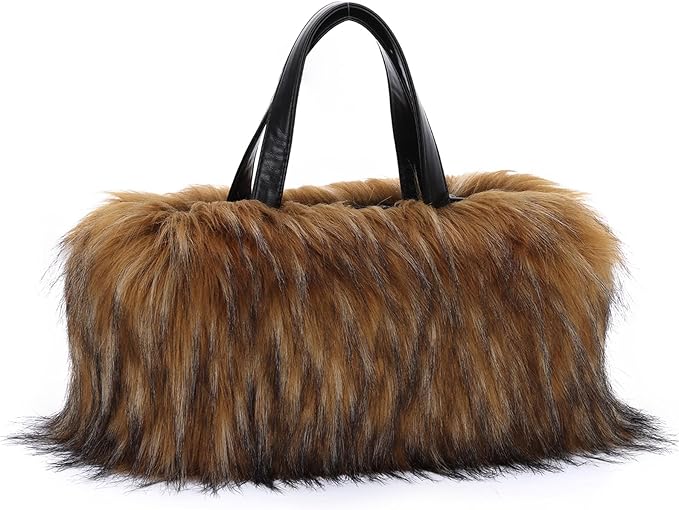 FAUX FUR 101: CROSSBODY (BROWN) (PRE ORDER SHIPS 11/10)