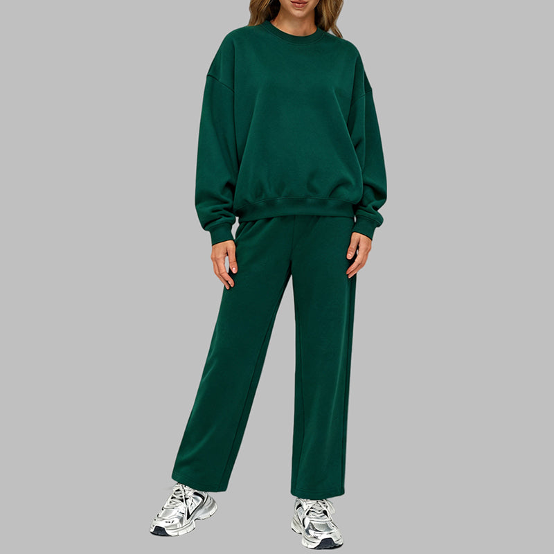 Oversize Fleece Sweatsuit Jogger: Set