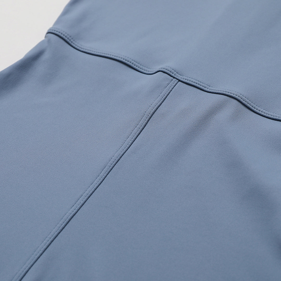 Stylish Women's Active Half-Zipper Yoga Jumpsuit: Short Sleeve Stand Collar Fitness Bodysuit