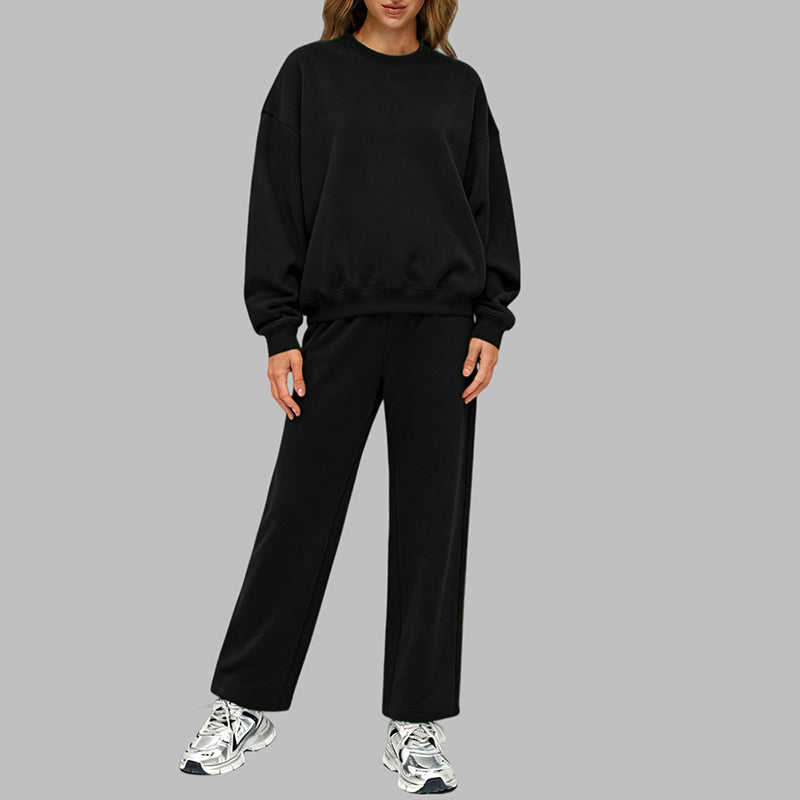Oversize Fleece Sweatsuit Jogger: Set
