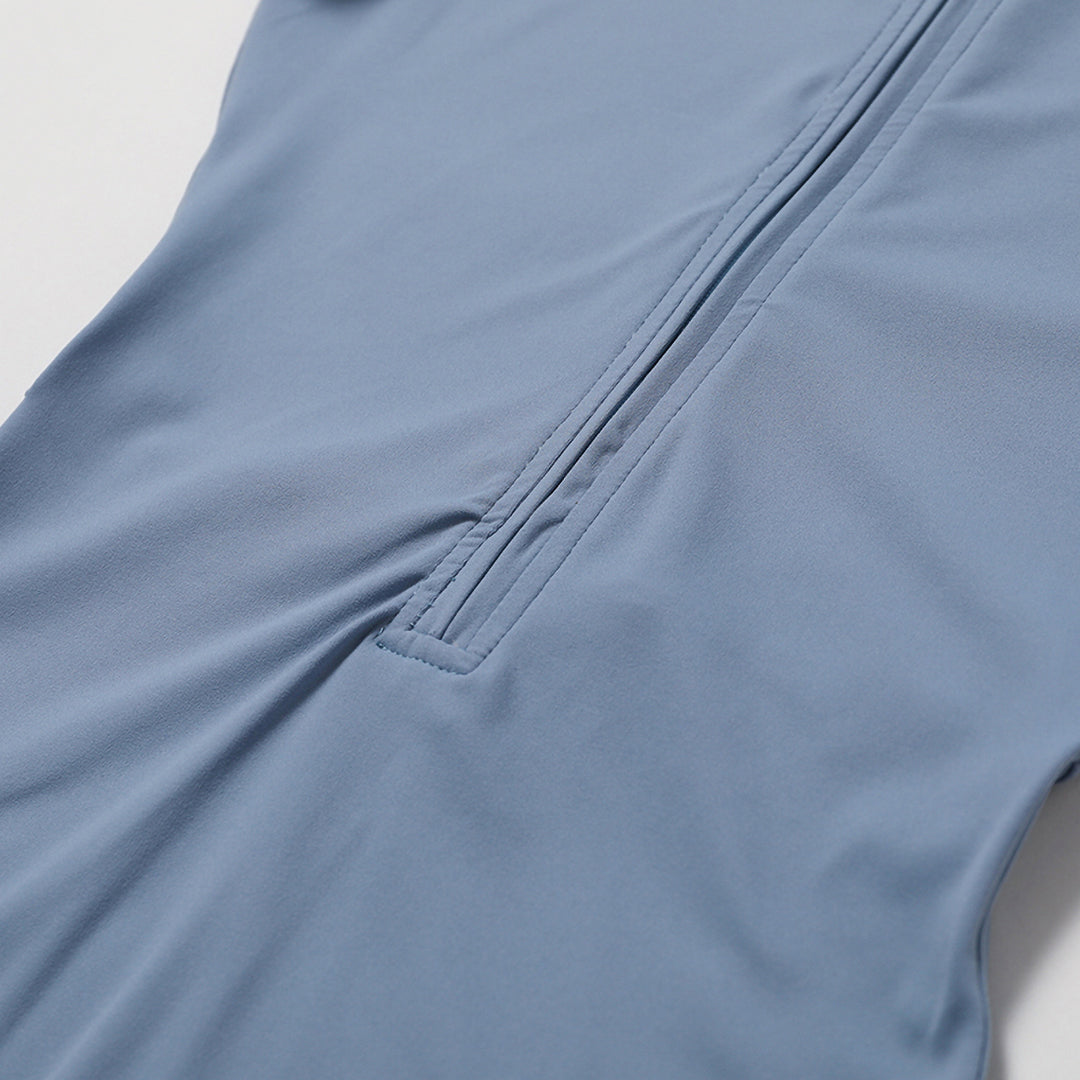 Stylish Women's Active Half-Zipper Yoga Jumpsuit: Short Sleeve Stand Collar Fitness Bodysuit